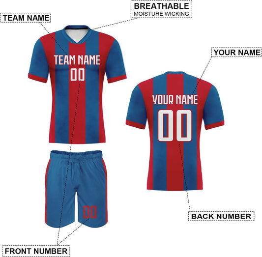 Custom 2025 Soccer Jersey Set Personalized Name Number Sports Uniforms Shirts Shorts for Men Women Youth Fans Apparel Gifts