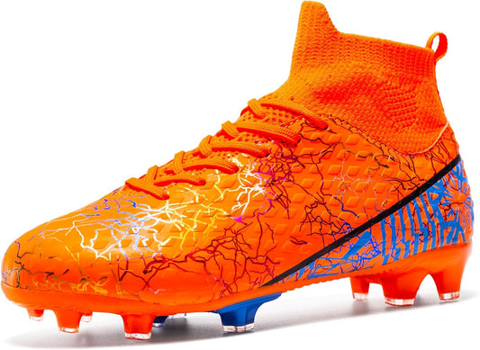 Unisex Adult Soccer Cleats Lightweight High-top Youth Training Football Cleats