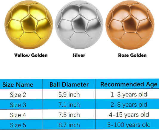 Soccer Ball Size 3 4 5 DIY Craft Boys Girls Adults Birthday Gift with Pump Needle Training Practice