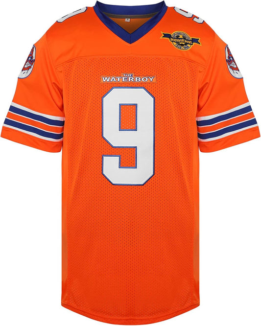 Phoneutrix Bobby Boucher #9 The Waterboy Adam Sandler Movie Mud Dogs Bourbon Bowl Football Jersey