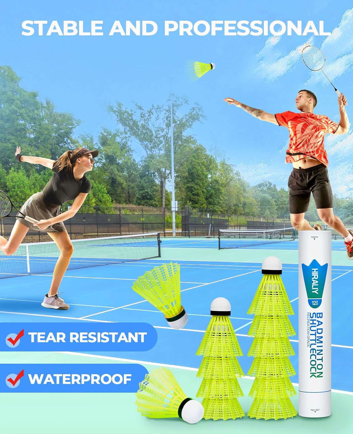 COSTWAY Badminton netstandaard, draagbaar shuttlespel met rackets, 2 shuttles, net en opbergdoos, complete badmintonset voor badminton/tennis en volleybal binnen en buiten (geel COSTWAY Badminton netstandaard, draagbaar shuttlespel met rackets, 2 shuttles, net en opbergdoos, complete badmintonset voor badminton/tennis en volleybal binnen en buiten (geel